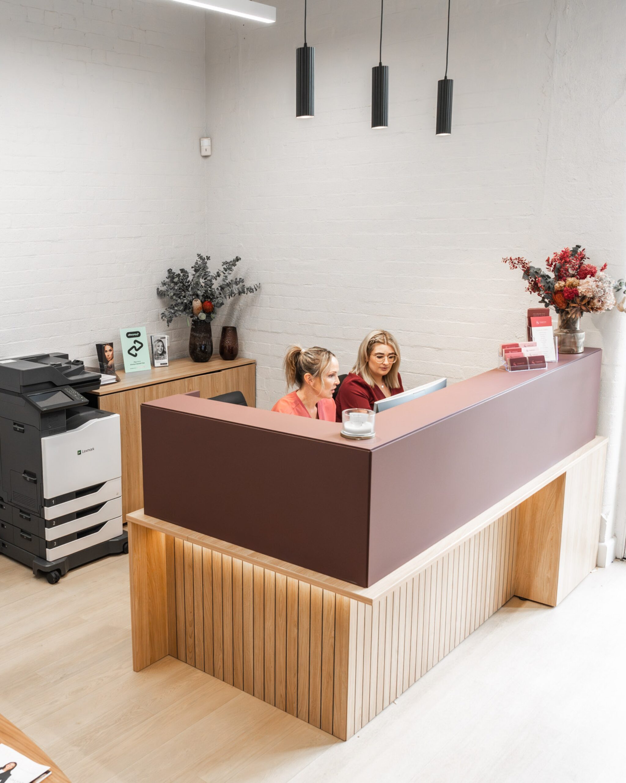 Reception area at LDS Skin Cancer and Cosmetic Medicine clinic in Maribyrnong, Melbourne